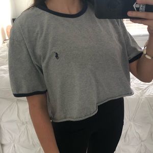 Vintage Polo Crop Top